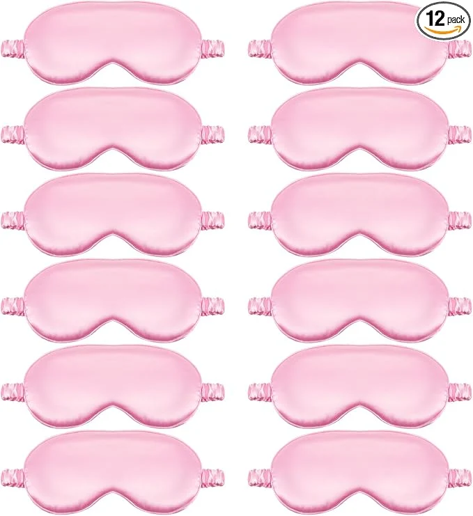 Classic Cutecrop 12 Pcs Silk Sleep Masks Soft Satin Eye Masks Powerful