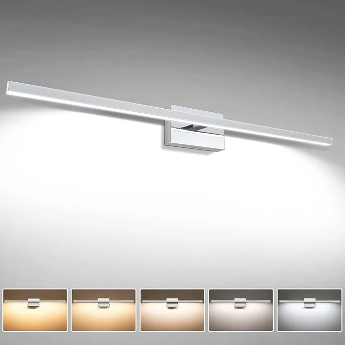 Minimalist VOLISUN Modern Over Mirror Chrome Bar Vanity Light Comfortable