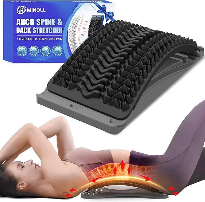Exceptional MINOLL Back Stretcher for Lower Back Pain Relief Back Cracking Device Enhanced