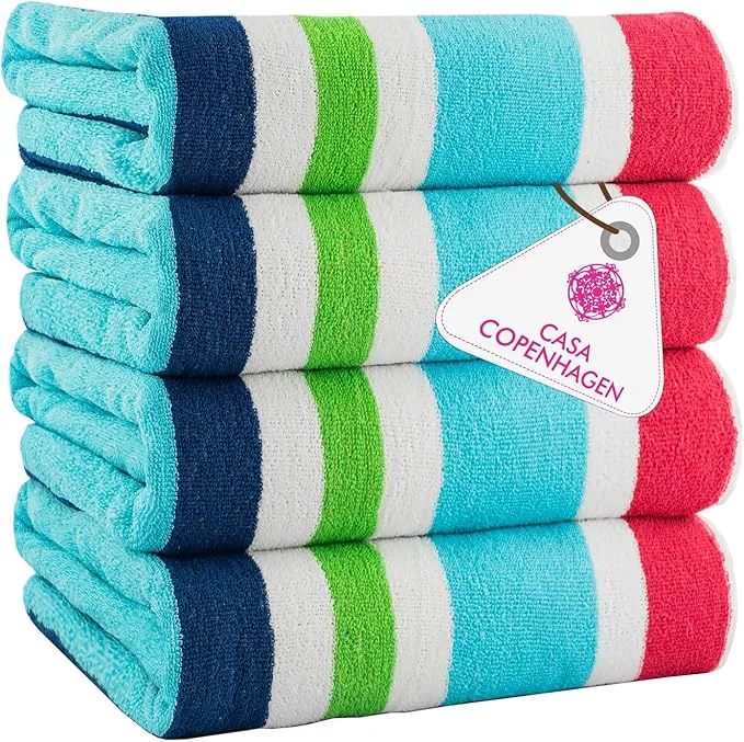 Clean CASA COPENHAGEN Monaco Beach Towels Designed in Denmark Rough and Tough Crafted