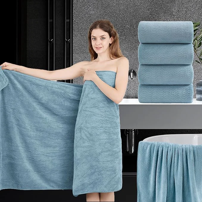 User-Friendly 4 Piece Extra Large Bath Towel 35 x70 Oversized Bath Sheet Bath Towel Set Recyclable