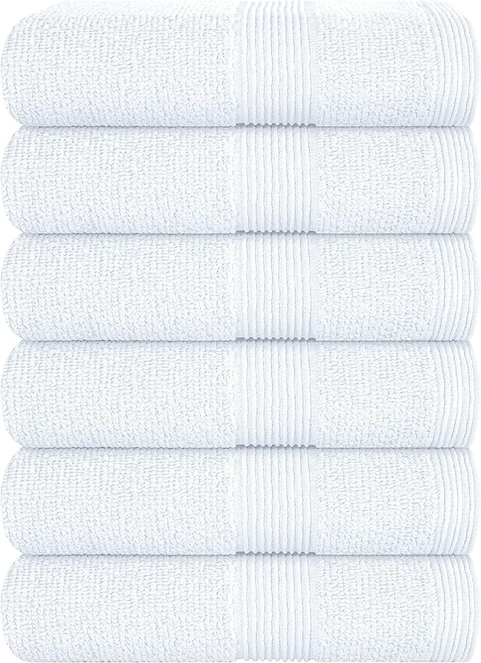 Official Belizzi Home Ultra Soft 6-Piece Hand Towel Set 16×28- Ringspun Cotton Specialty