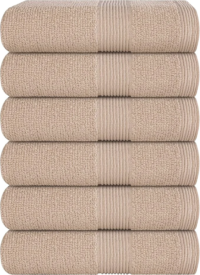 Optimized Belizzi Home Ultra Soft 6-Piece Hand Towel Set 16×28- Ringspun Cotton Authentic