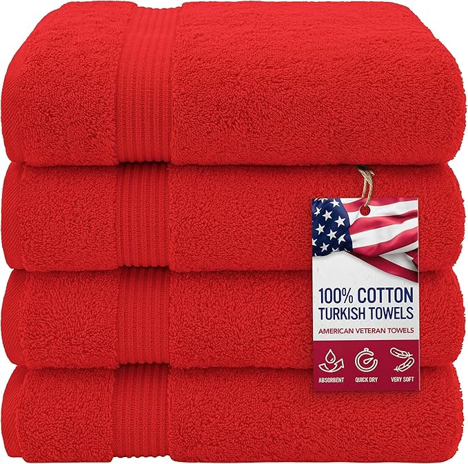 Classic American Veteran Towel Cotton Turkish Bath Towels Recyclable