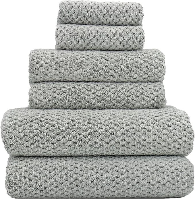 Genuine YTYC 29×59 Inch Extra Large Bath Towels Set of 6 Quick Dry Super Soft Smooth
