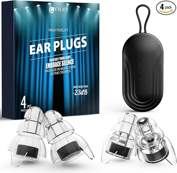 Unique Reure High Fidelity Concert Ear Plugs Noise Cancelling Silicone Ear Plugs 2 Organic