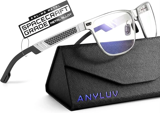 Quality ANYLUV Blue Light Blocking Glasses Men Computer Gaming Glasses Lightweight Certified