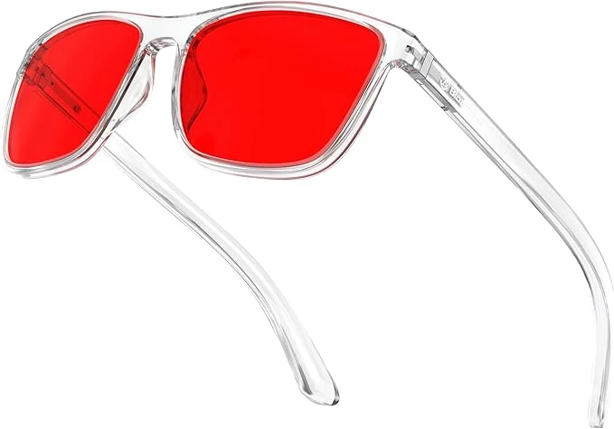 Top-Quality Bloomoak Red Lens Blue Green Light Blocking Glasses- Dual AR Coatings Verified
