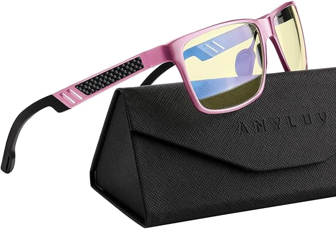 Comfortable ANYLUV Blue Light Blocking Glasses Men Computer Gaming Glasses Lightweight Trendy