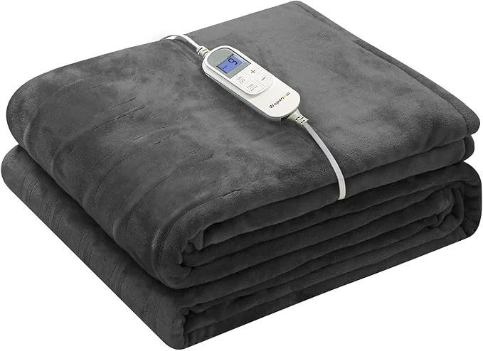 Trendy Wapaneus Heated Blanket Full 72 x 84 Electric Throw 10 Heating Levels 12 Premium Material