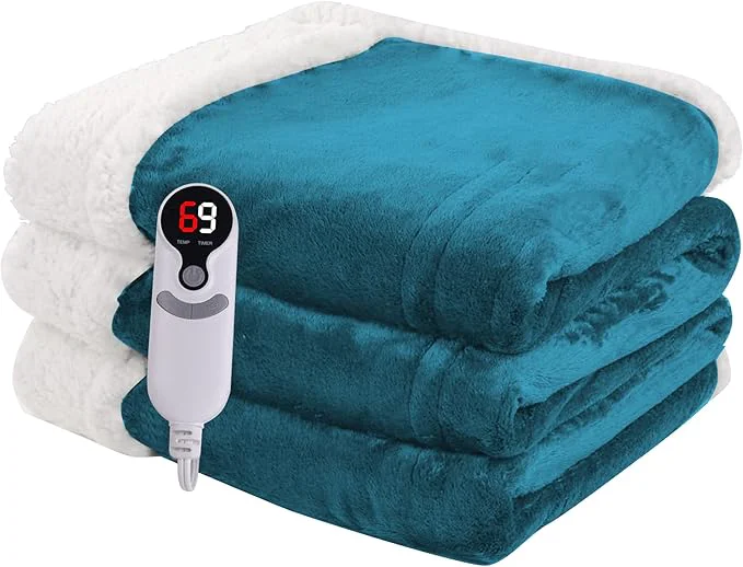 Consistent Heated Blanket Electric Blanket Full Size 72”x84” Natural