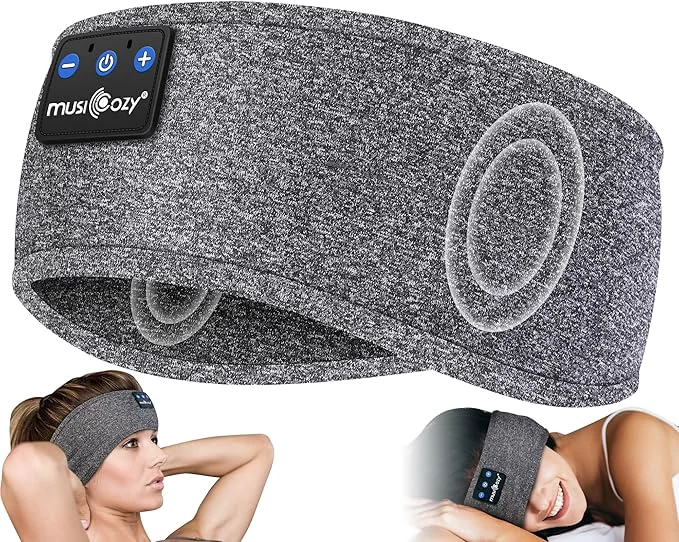 Genuine MUSICOZY Sleep Headphones Bluetooth Headband 14 Hours Playtime Sports Sweat Lightweight