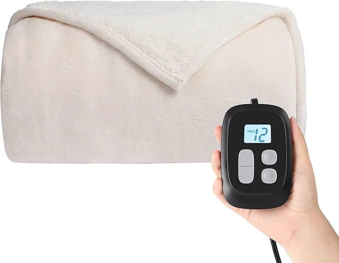 Superior Heated Blanket Electric Blanket Queen Size 84”x90” Crafted