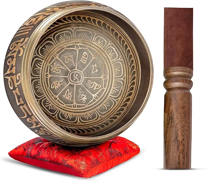 Traditional Premium Tibetan Singing Bowl Set – Handmade in Nepal Sound Meditation Bowl – First-Class