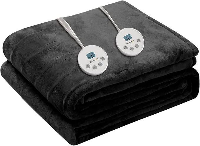 Pure Wapaneus Heated Blanket Electric Queen Size 84 x90 -Dual Control Fast