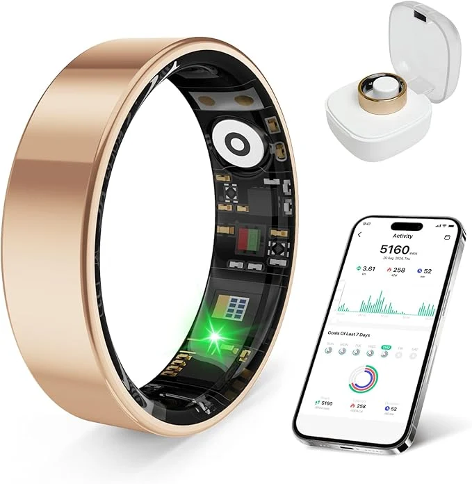 Durable Smart Health Ring Featuring Stress and Sleep Monitoring Functions Compatible Artisan
