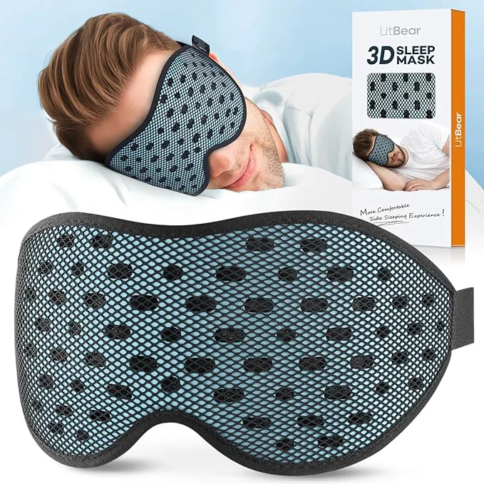 Detailed LitBear Breathable Sleep Mask 3D Eye Mak Sleep Excellent