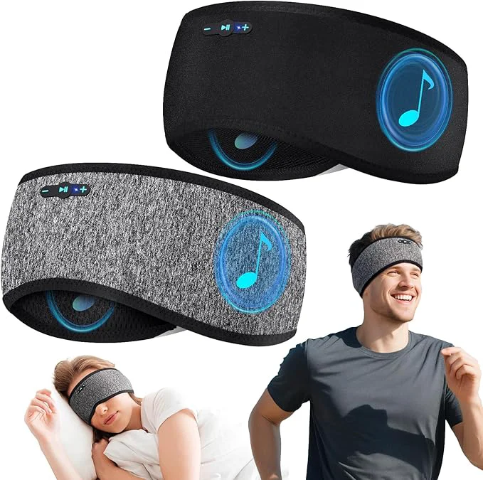 Functional 2 Pack Sleep Headphones Bluetooth 6.0 Headband 20Hr Headband Headphones Official