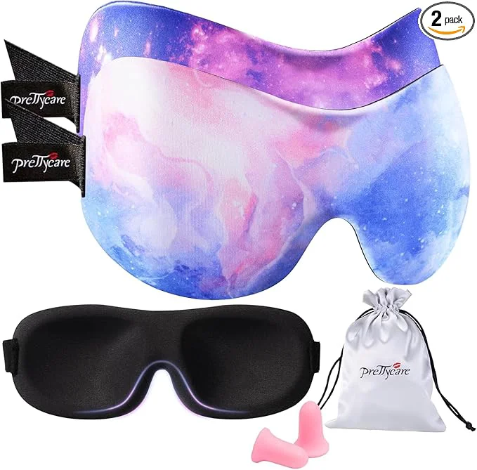 User-Friendly PrettyCare 3D Sleep Mask 2 Pack Eye Mask Outstanding