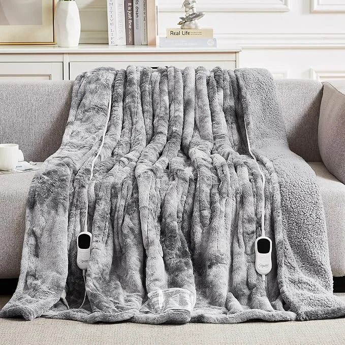 Natural Homemate Electric Heated Blanket Queen Size Sustainable