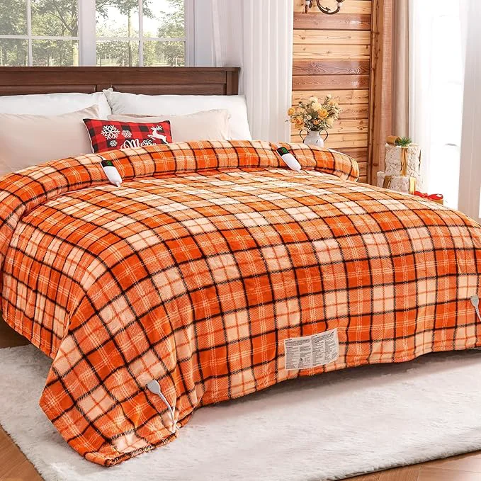 Environmentally Friendly OCTROT Heated Electric Blanket Queen Size 84X90 Heating Blanket Queen Relaxed