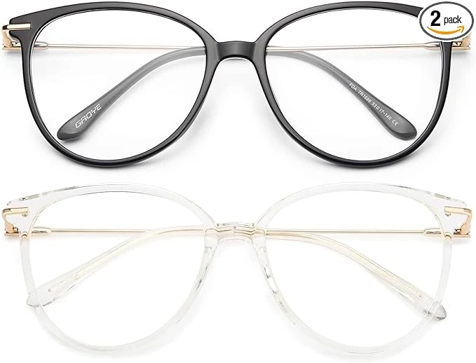 Lightweight Gaoye Blue Light Blocking Glasses Women Men Fashion Cat Eye Fake Eyeglasses UV High-Quality