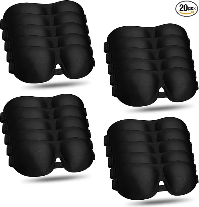 Minimalist Bonuci 20 Pack Sleep Mask Blackout 3D Eye Mask Versatile