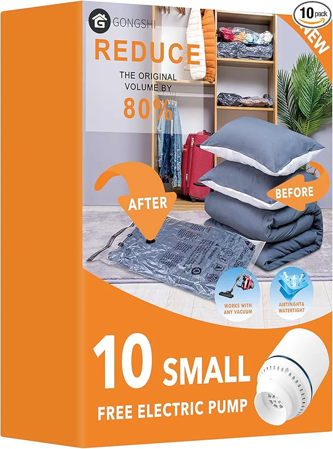 Elegant GONGSHI Vacuum Seal Bags for Clothing Travel Home Storage Travel Vacuum Bags Detailed