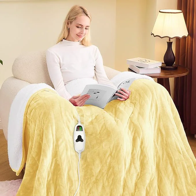 World-Class greenoak Heated Blanket Electric Twin 62 X84 Heating Blankets Recyclable
