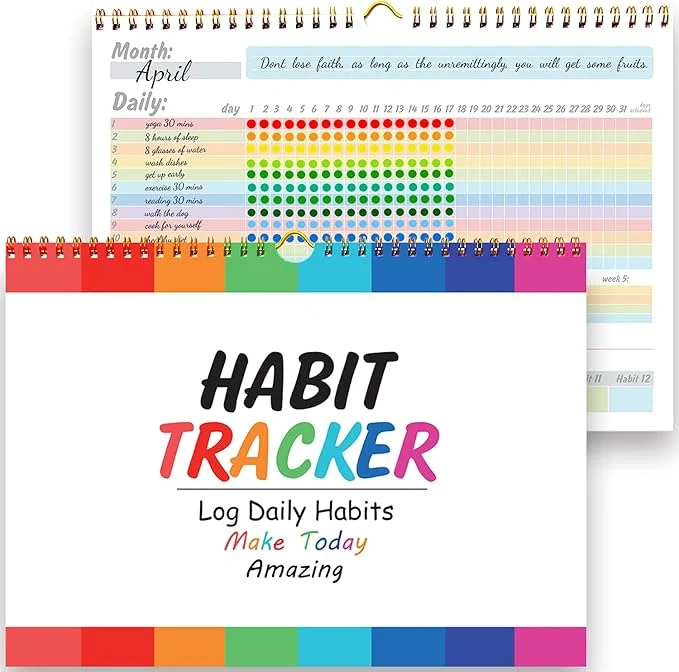 Relaxed gisgfim Habit Tracker Calendar Motivational Habit Tracking Journal Natural