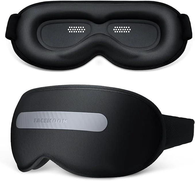 Convenient See-Through Sleep Mask with Removable Blackout Strip Peek-a-Boo Window Breathable