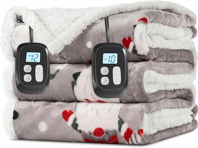 Proven LaffyLo Electric Heated Blanket Queen Size 84 x 90 Dual Control Fast Heating Practical