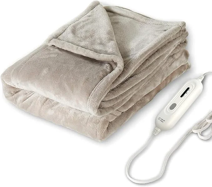 Practical Tefici Heated Blanket Throw 50 x60 Ultra Soft 2-Layer Flannel Electric Blanket Breathable