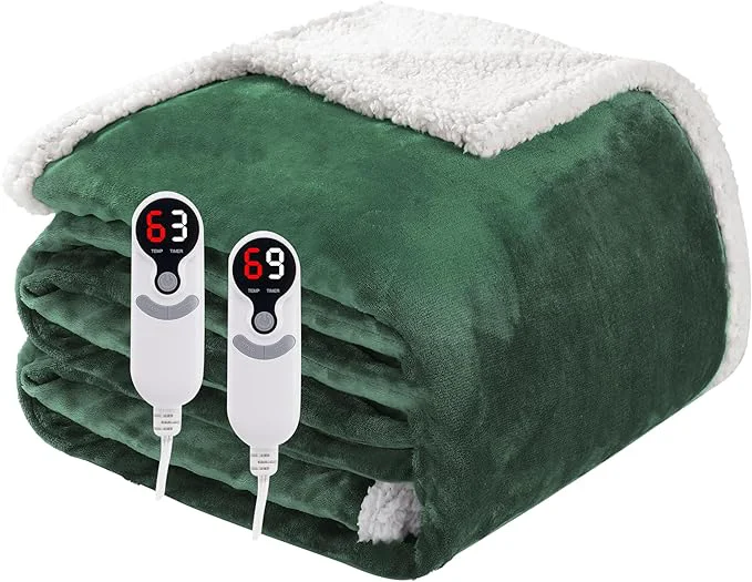 Specialty Electric Heated Blanket Queen Size 84 x90 Soft Flannel