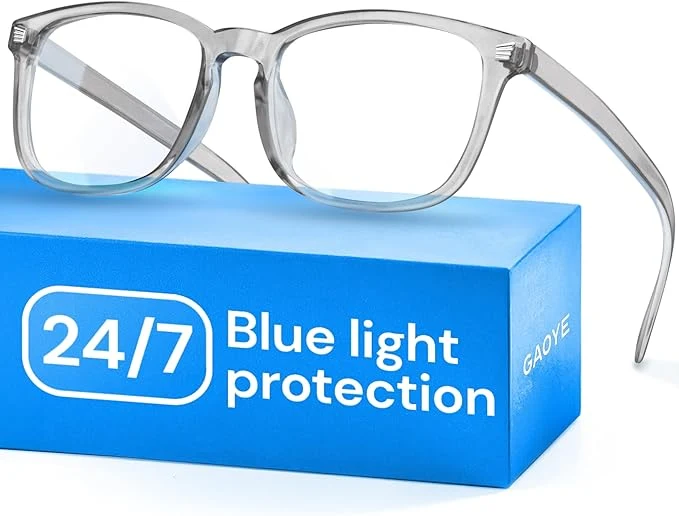 Easy-to-Use Gaoye Gray Blue Light Glasses for Computer Gaming Clean