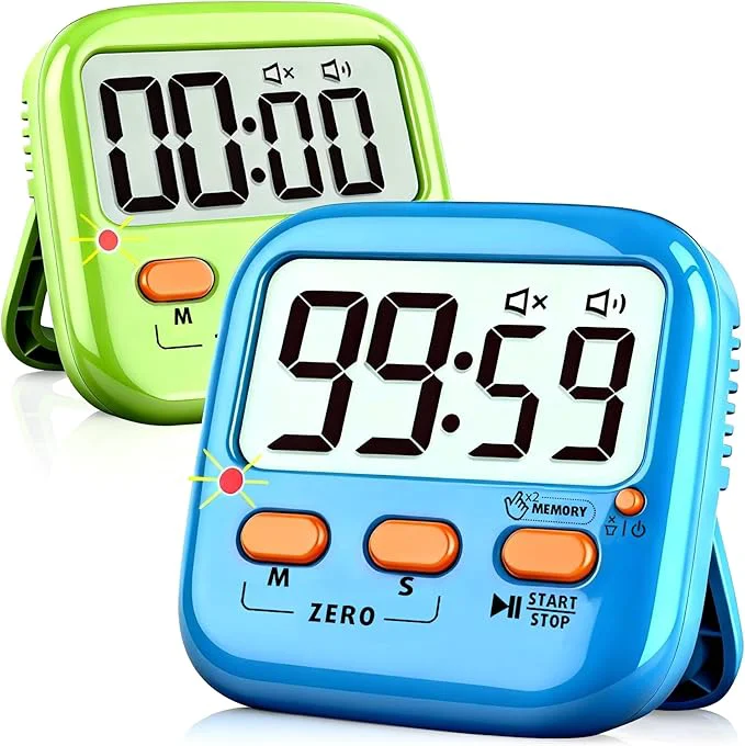 Pure 2 Pack Digital Timer for Kids Magnetic Kitchen Timers for Cooking Oven Baking Optimized