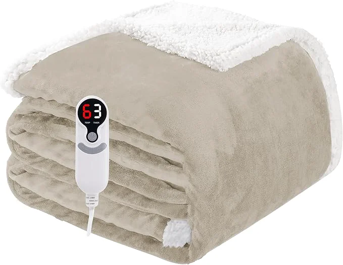 Fast Electric Heated Blanket Full Size 72 x84 Soft Flannel Versatile