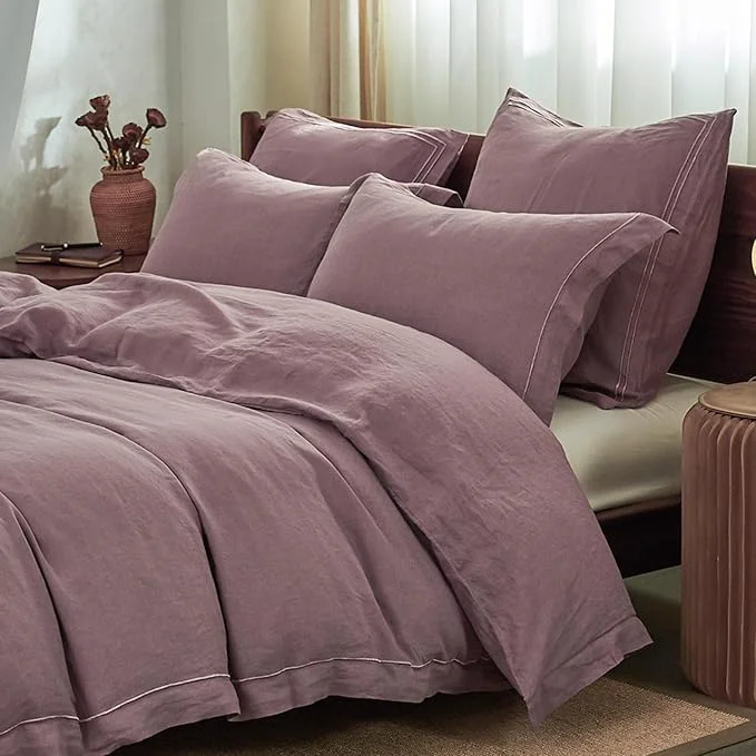Modern Simple Opulence Washed Linen Duvet Cover Artisan
