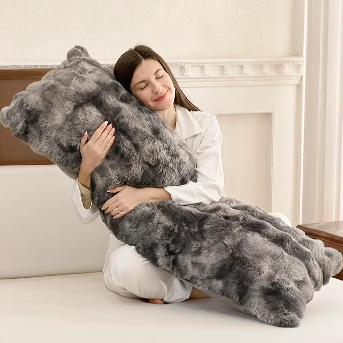 Minimalist ZonLi Fluffy Body Pillow for Adults Fuzzy Faux Fur Body Pillow Environmentally Friendly