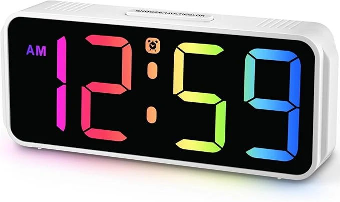 Clean Peakeep Small Digital Alarm Clock Plug in Minimalist