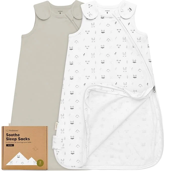 Genuine 2-Pack Organic Baby Sleep Sacks Cotton Modern