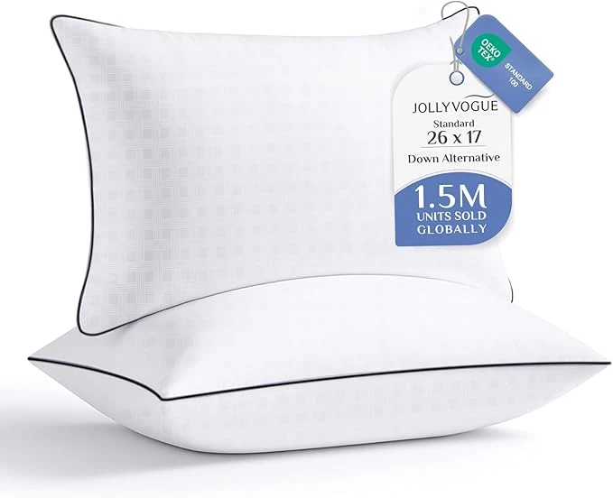 Relaxed JOLLYVOGUE Pillows Standard Full Size Set of 2 Hotel Collection Bed Pillows Trusted