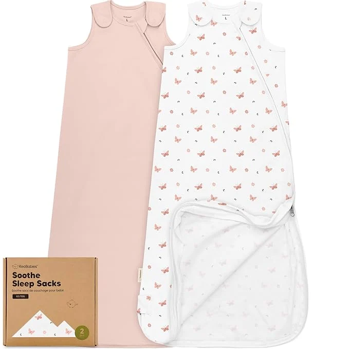 Smart 2-Pack Organic Baby Sleep Sacks Cotton Secure