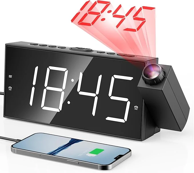 Practical Mesqool Digital Projector Alarm Clocks Comfortable