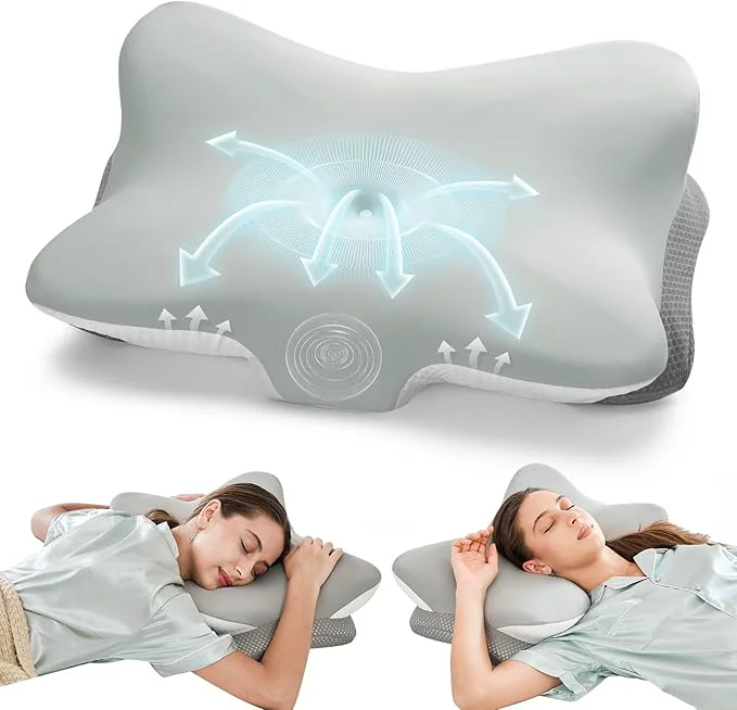 Solid Krightlink Ergonomic Memory Foam Cervical Pillow Artisan