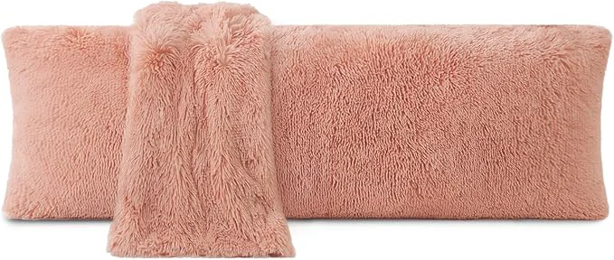 Advanced ZonLi Fuzzy Body Pillow Cover Faux Fur Long Pillow Cover Recyclable