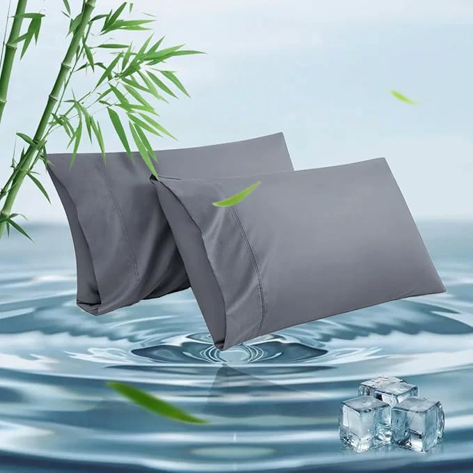 Trendy Standard Pillowcases Cooling Viscose from Bamboo Pillow Covers Luxury