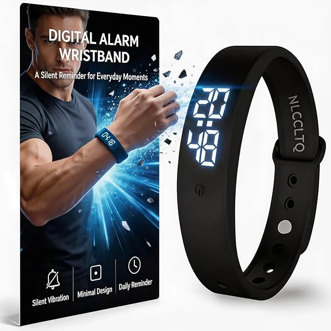 Optimized Vibrating Alarm Clock Watch Silent Alarms Wristband Wrist Bands Fast