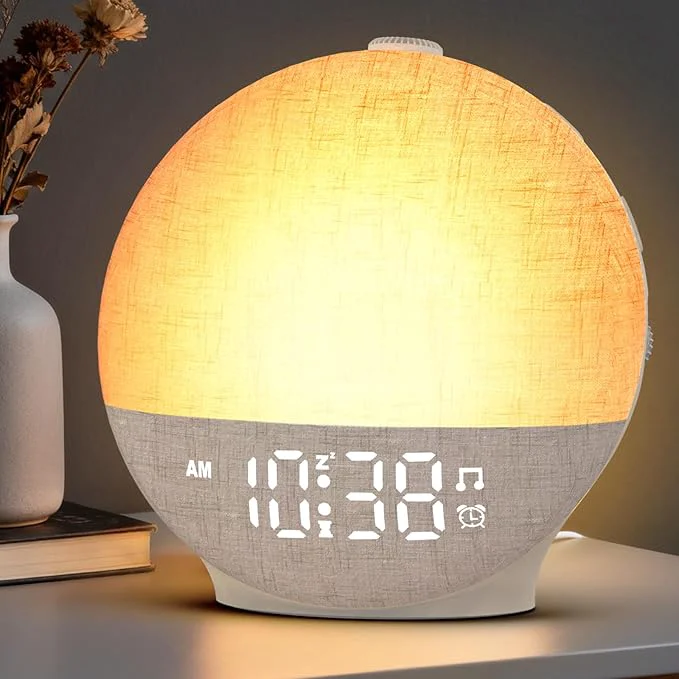 Official Sunrise Alarm Clock White Noise Machine Sunset Simulation 30 Soothing Sounds Easy-to-Use
