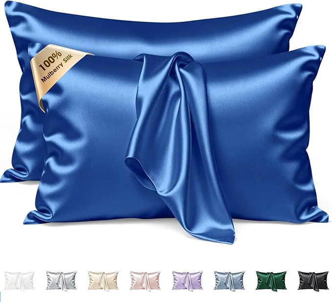 Elite Silk Pillow Cases 2 Pack Standard Size Mulberry Silk Pillowcase Set of 2 Carefully Designed